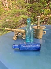 Pontil ERA Cobalt Troy New York Bottle☆C. Heimstreet & Co  Blue 8 Sided Bottle!