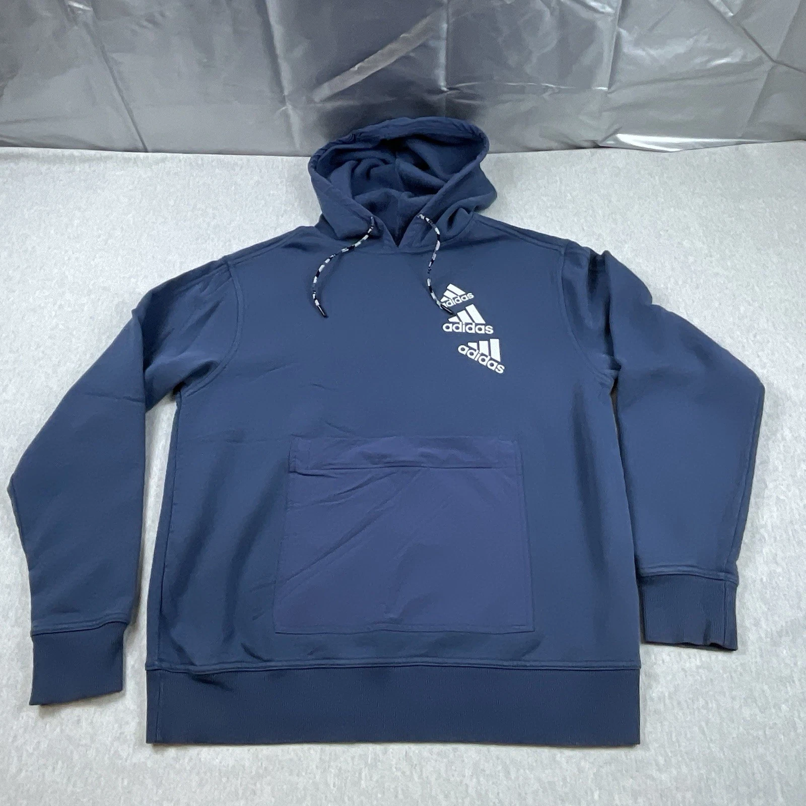 Adidas Essential Sweatshirt Men’s Medium Hooded Loose Fit Outdoor Sports Train