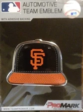San Francisco Giants Baseball Cap Auto Emblem, Aluminum Metal, Embossed Team...