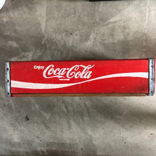 Coca-Cola Wooden 3 Slat Bottom Vintage Carrying Case Red Original