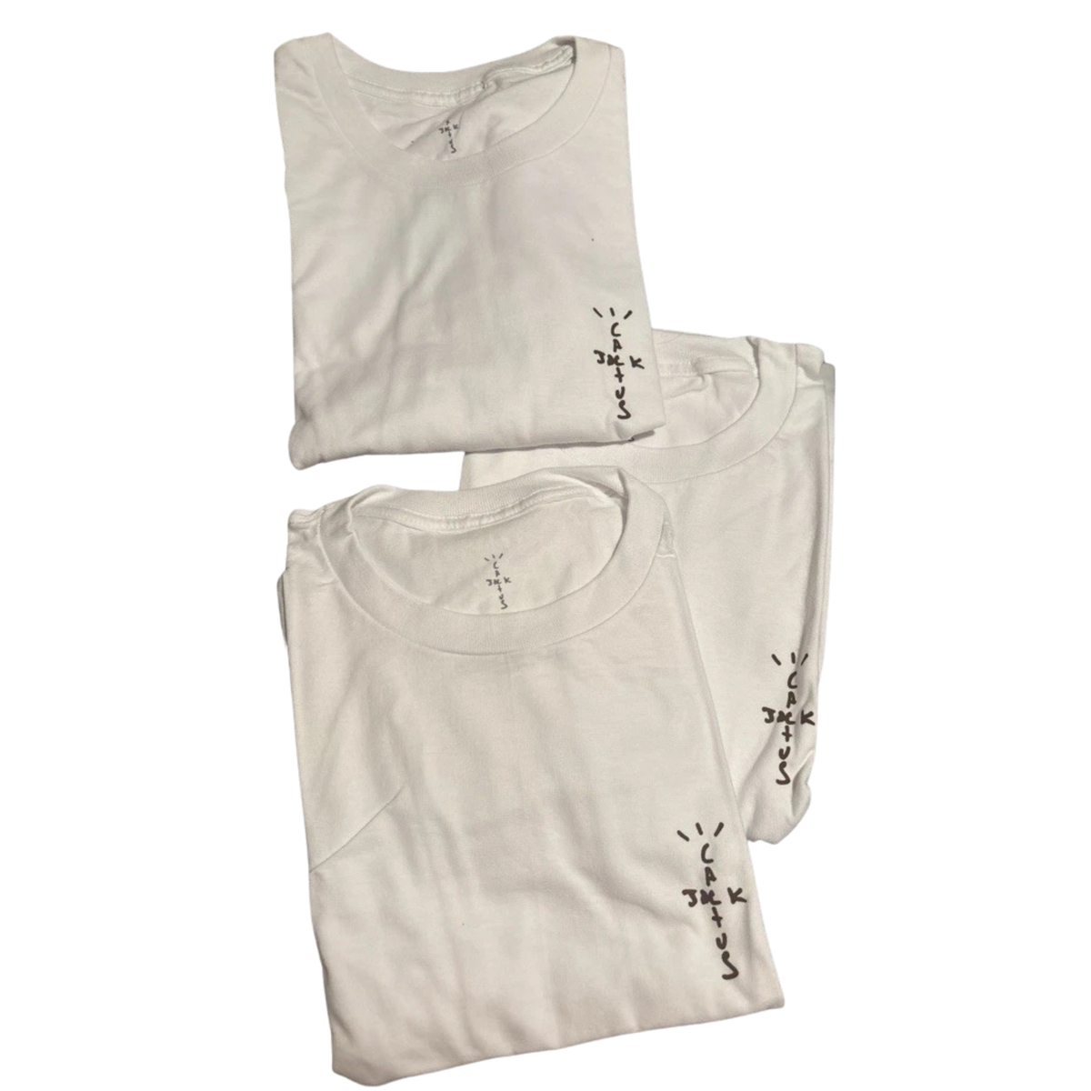 Travis Scott Cactus Jack T-Shirt White Large 3 Pack Streetwear Tee