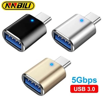 1-4x USB A auf USB C Adapter 3.0 A Stecker C Buchse Kupplung OTG Konverter Stick