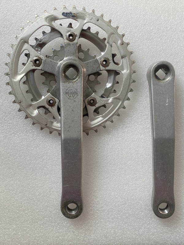 White Industries Crankset 175mm… Retro Triple Chainset… Retro 1990,s MTB 