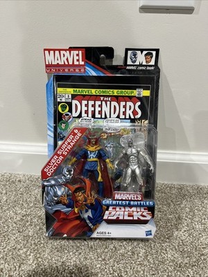 Marvel Universe 3.75'' Comic Pack Defenders Silver Surfer Dr Strange NEW 