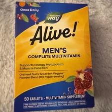 NEW Nature's Way Alive! Men's Complete Multivitamin Supplement Tablets 11/2025