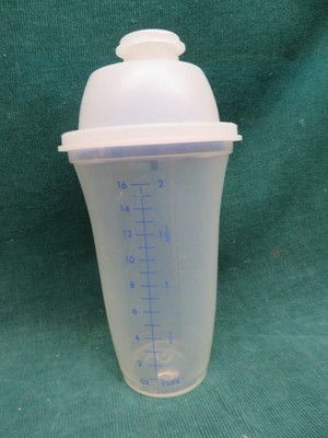 VTG TUPPERWARE QUICK SHAKE GRAVY SHAKER BLENDER, LID & INSERT  BLUE