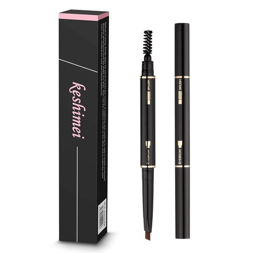 Eyebrow Pencil 2 Packs, Waterproof Smudge-proof Brow Pencil with Brow Brush, ...