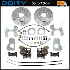 10 Bolt Rear Disc Brake Conversion Kit Drilled Rotor For 78-88 G Body Camaros-10