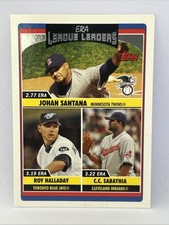 2006 Johan Santana - Roy Halladay - Sabathia Topps Update #UH207 League Leaders 