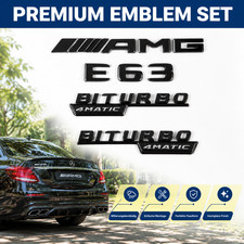 E63 AMG Biturbo 4MATIC Aufkleber Emblem f&uuml;r Mercedes Benz Kofferraum Logo Teil