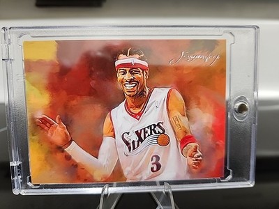 2024 Allen Iverson Limited Edition Art-Sixers-Artist Signed Edward Vela 7/50