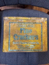 Vintage Texas Soda Fine Crackers Tin Brown Cracker & Candy Co. Made by Canco