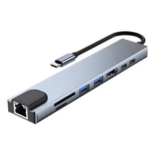 Type-C 8-in-1 USB Multi-Port Hub Computer M2 Expansion Dock Hub for iPad Pro