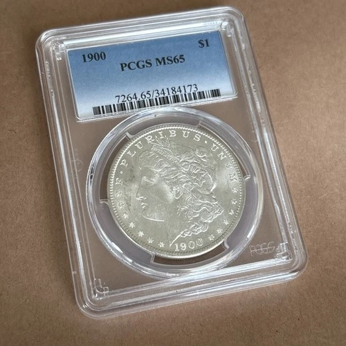 1900 Morgan Silver Dollar S$1 - PCGS MS65 - Mint State 65 - Nice coin!