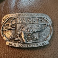 BASS Belt Buckle 30th Anniversary Bass Anglers Sportsman Society 1997 Fisherman