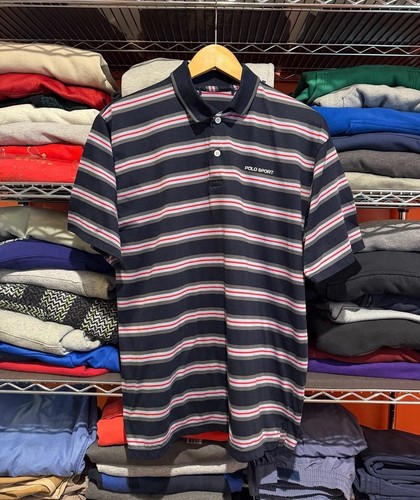 Vintage 90s Polo Sport Ralph Lauren Striped Short Sleeve Polo Shirt Large