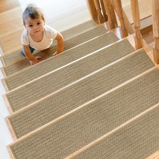 Stair Treads Non Slip for Wooden Steps Indoor 4 Pack 8" X 30" Carpet Stairs R...