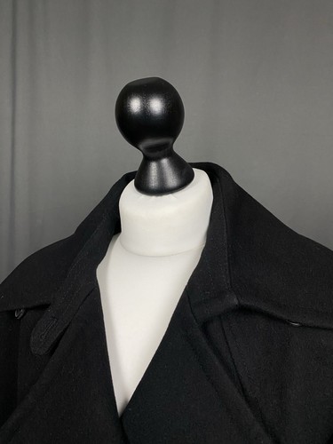 Dries Van Noten Cappotto Donna Nero Lana Doppiopetto Pea Taglia S - Foto 4 di 10
