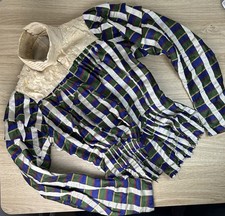 Antique 1890s Victorian Bodice Blouse High Neck Striped Silk Cotton Lace Genuine