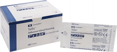 7539Lf Telfa Island Wound Dressing, Latex Free, Sterile Gauze 2 X 3-3/4'', Adhere