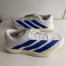 adidas Men's Adizero EVO SL Shoes White/ Royal Blue JS4494 j