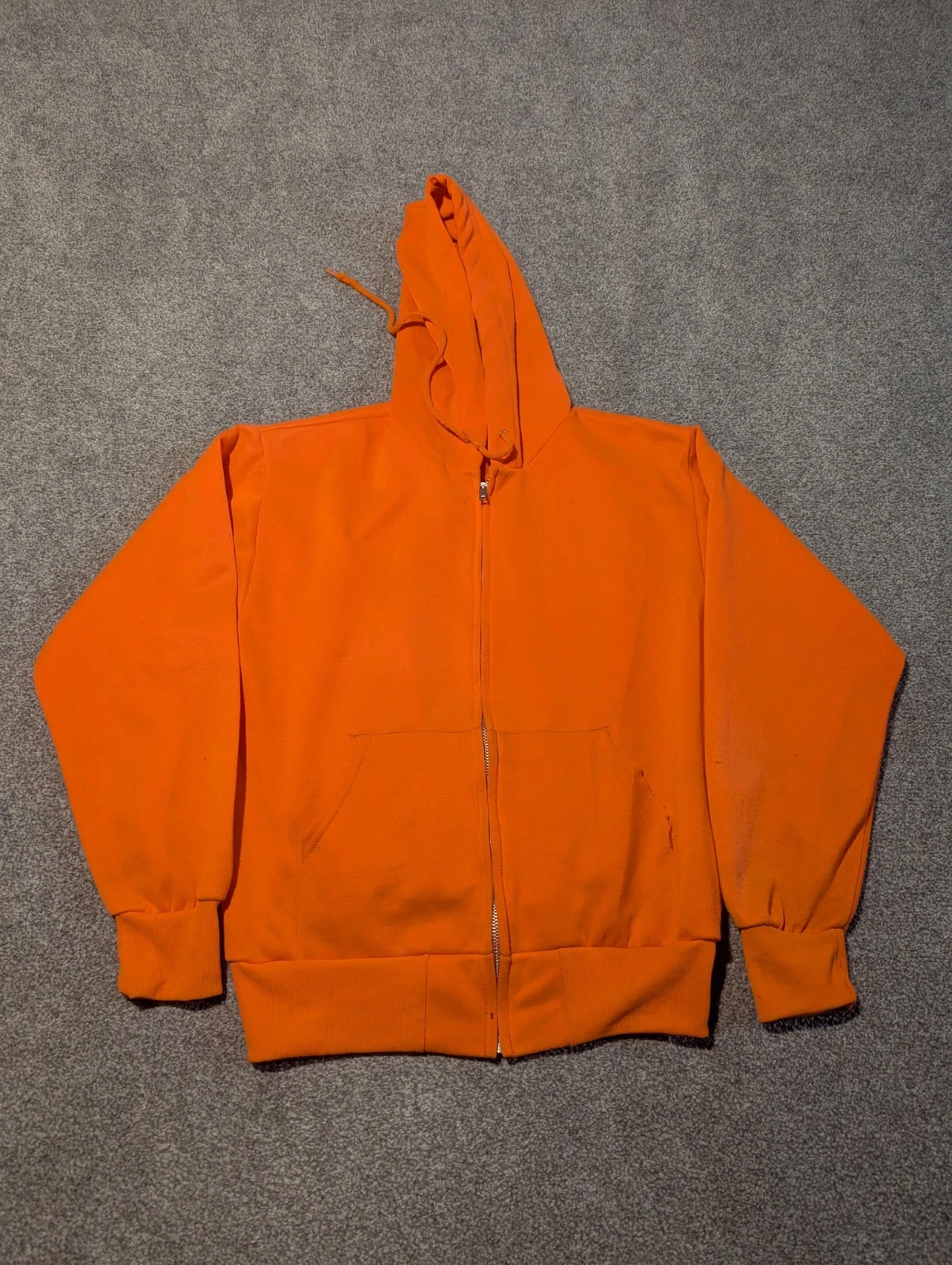 Vintage Bassett Walker Hoodie Mens Medium Thermal Lined 70s Sweater Sweatshirt