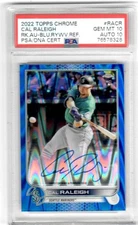 🔥 CHASE PACK. READ DESCRIPTION CAL RALEIGH ROOKIE AUTO BLUE  REFRACTOR PSA 10🔥