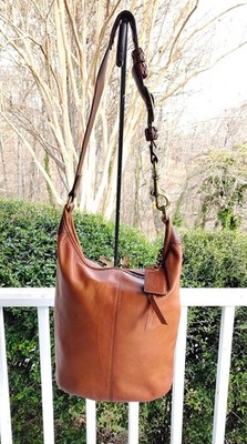 Coach XL Vintage 11423 Cognac Bleecker Tattersall Leather Duffle