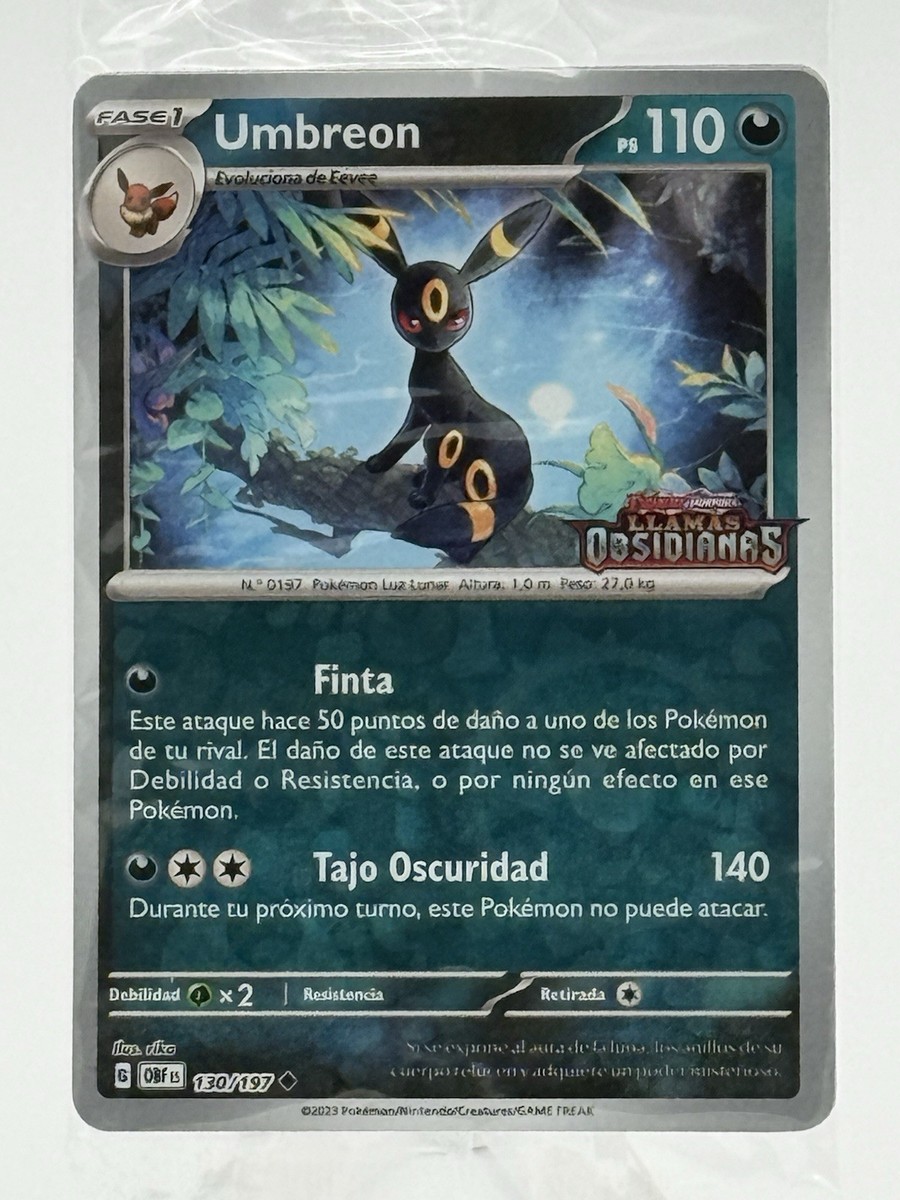 Umbreon - 130/197 - Obsidian Flames SPANISH Stamped Promo - Sealed