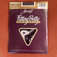 Hanes Fitting Pretty Pantyhose Size 2X Town Taupe Control Top Sheer Sandalfoot