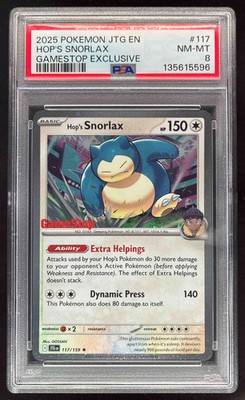 Hop's Snorlax - (GameStop) (Cosmos Holo) 117/159 Miscellaneous