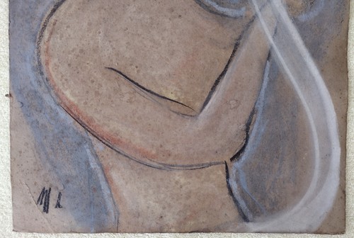 1909 Mikhaïl Larionov originale Huile sur carton Natalia Goncharova Fumant - Picture 10 of 24