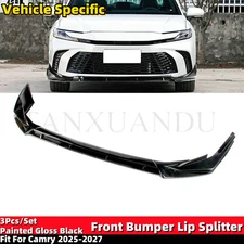 3Pc Front Bumper Lip Spoiler Splitter Fit For Toyota Camry 2025-2027 Sport Style