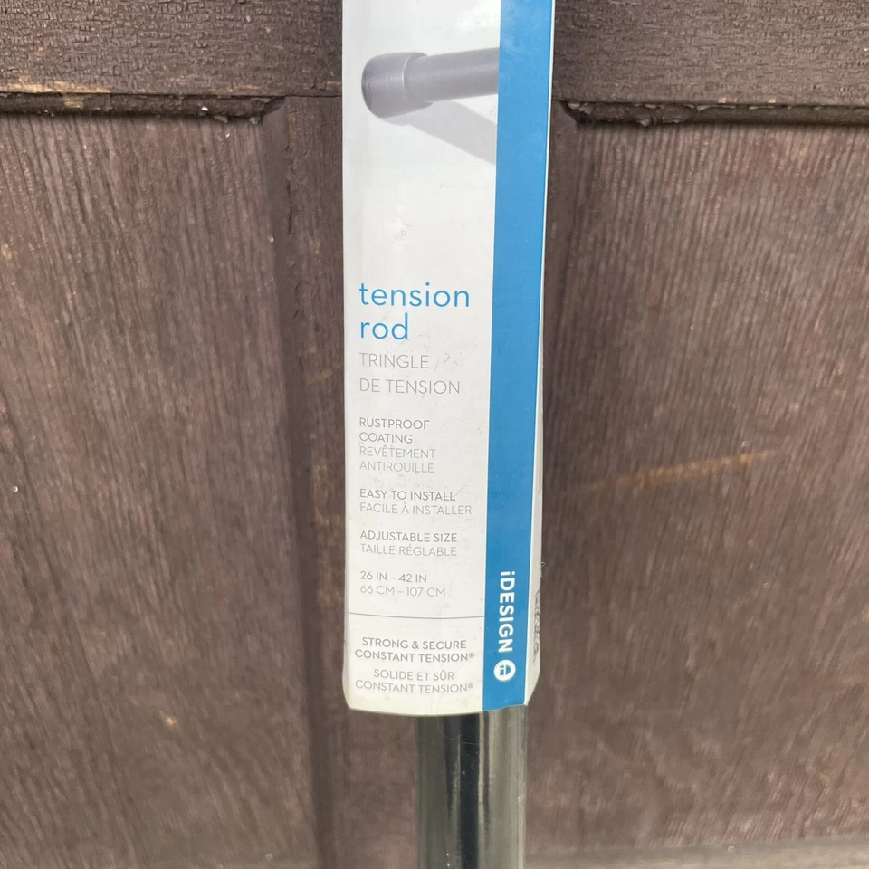 InterDesign Shower Curtain Tension Rod 26 42 Inch Small Matte Black Brand NEW - Image 4 of 4