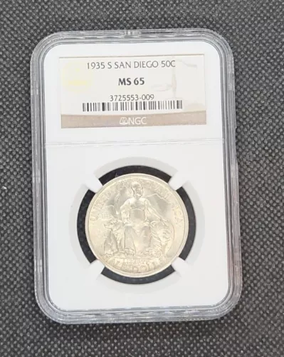 1935-S San Diego Commemorative Half Dollar | NGC MS65