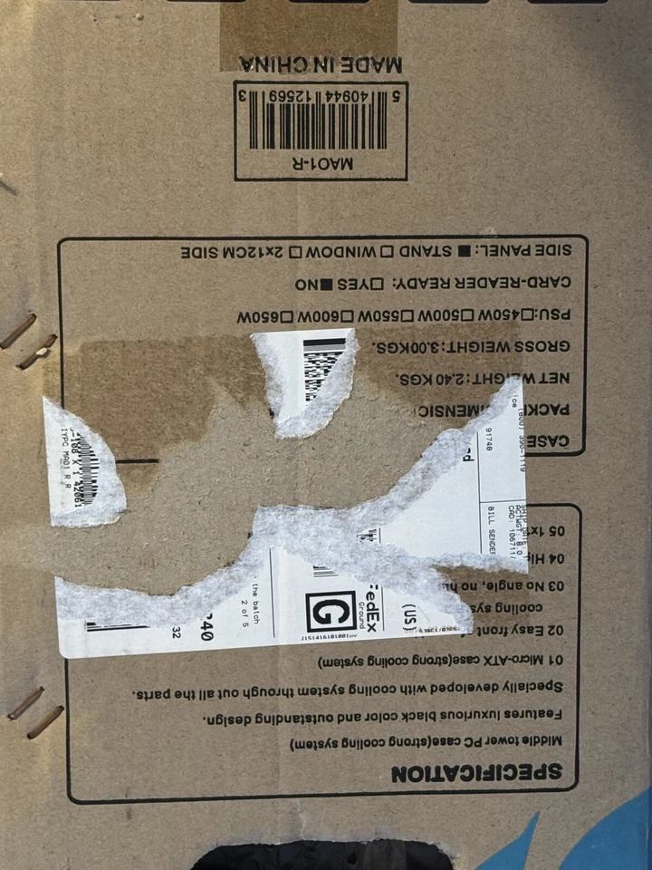 -DIYPC MA0I-BR Black Micro ATX Mini Tower Computer Case - Image 2 of 2