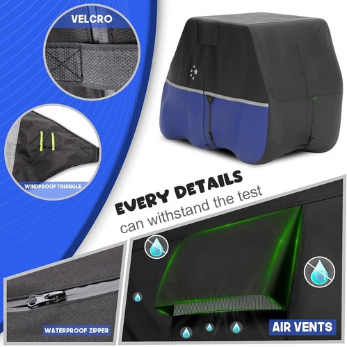 Waterproof Golf Cart Cover, Heavy Duty Marine Grade Fabric,EZGO Golf Cart - Picture 6 of 8