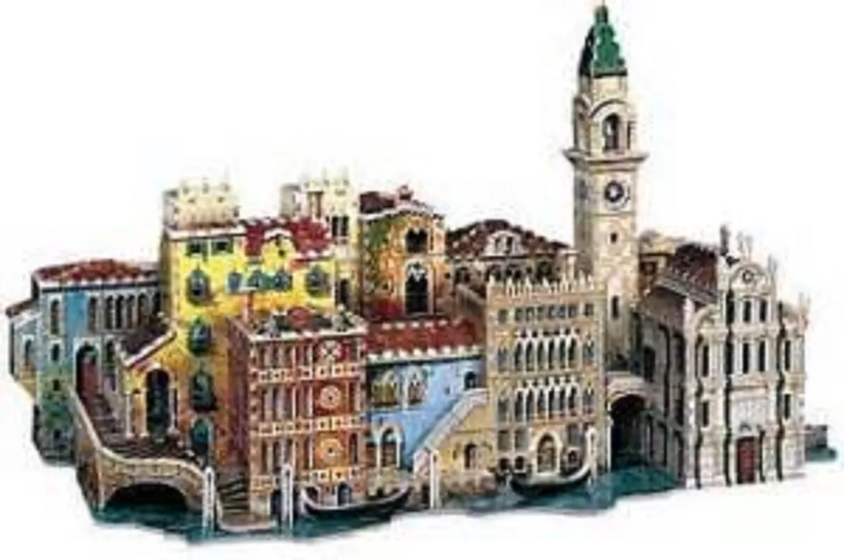 Wrebbit Puzz 3D Puzzle Foam A Street in Venice New Sealed Collectible