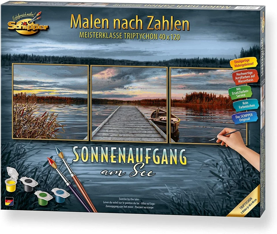 SCHIPPER - 609470754 - MALEN NACH ZAHLEN - SONNENAUFGANG AM SEE # NEU OVP