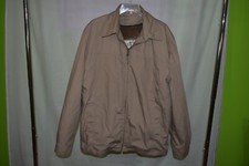 English Squire Tan Jacket With zip in faux fur lining Mens 46L USA made Vintage