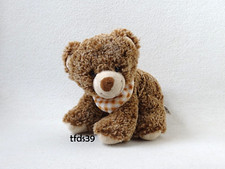 Morgenroth Teddy Bär mit braun kariertem Halstuch Stofftier Plüschtier (T223)
