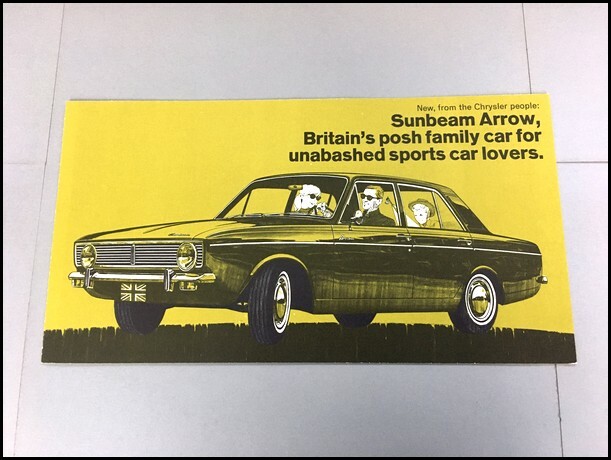 1968 Sunbeam Arrow Vintage Original Car Sales Brochure Folder | eBay