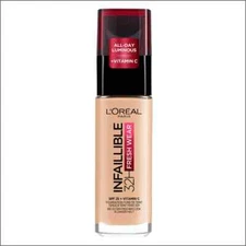 L'Oreal Paris Infaillible Freshwear Foundation 180 GOLDEN LINEN 30mL NEW NO Box