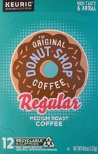 KEURIG THE ORIGINAL DONUT SHOP COFFEE REGULAR 12Ct Single-Serve K-Cup Pods