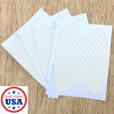 4PCs Set White Carbon Fiber Car Door Handle Protector Film Anti-Scratch Sticker