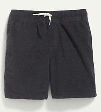Old Navy Kids Size Large 10-12 Black Functional Drawstring Corduroy Shorts 20