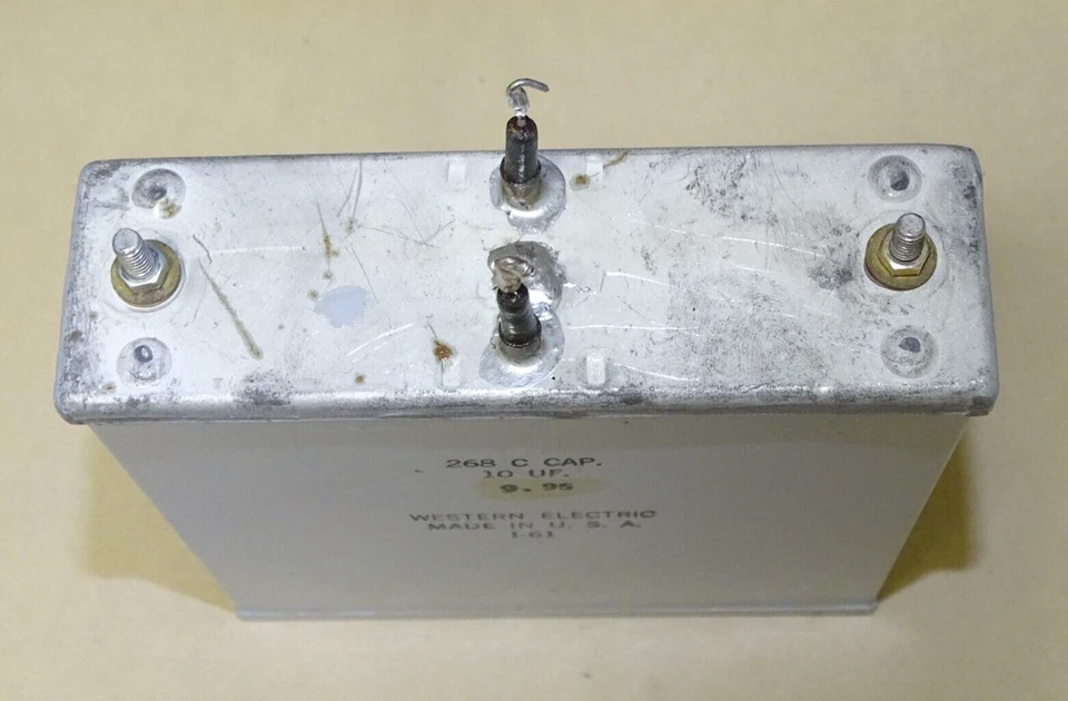 Condensador de aceite Western Electric tipo 268 C, 10 MFD, limpio, bueno Foto 2 de 4