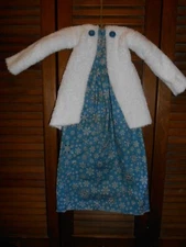 BLUE SNOWFLAKE,Primitive Dress with Jacket,wall decor,Christmas,Winter,HolidayEY