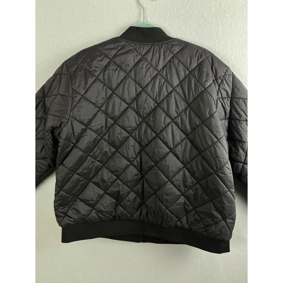 ALYNED 夹克女式 1X 绗缝轰炸机夹克夏尔巴内衬大码 — 第 4/4 张图片