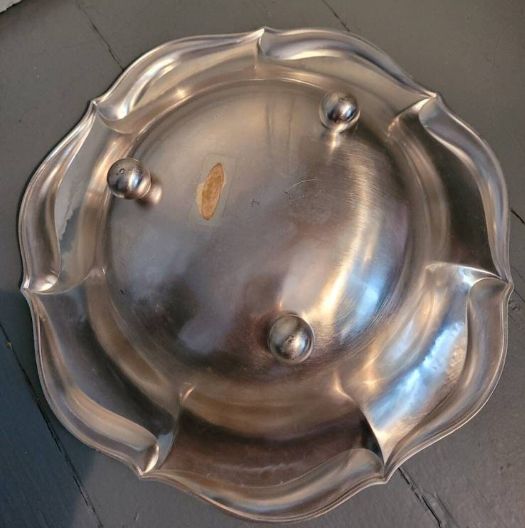 Vintage Brushed hammered Silver Plated wmf ikora ep Brass Germany 3